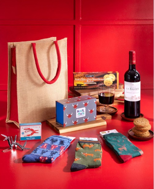 Especially For Him Jute Bag <br/>(Food Hamper)