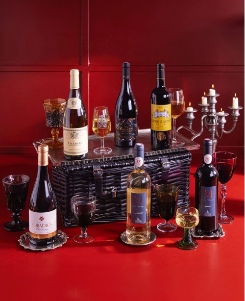 Elegantly French Luxury Wine Gift Basket <br/>(Wine Hamper)