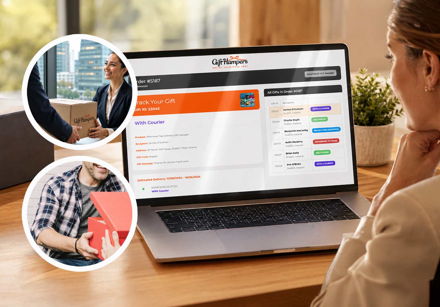 realtime tracking corporate gift hamper delivery in Slovakia